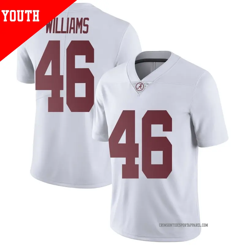 Youth #46 Jay Williams Alabama Crimson Tide Limited White Football College Jersey Youth #46 Jay Williams Alabama Crimson Tide Limited White Football College Jersey