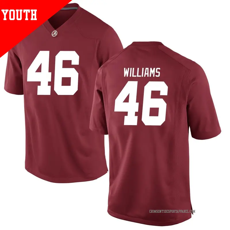 Youth #46 Jay Williams Alabama Crimson Tide Replica Crimson Football College Jersey Youth #46 Jay Williams Alabama Crimson Tide Replica Crimson Football College Jersey